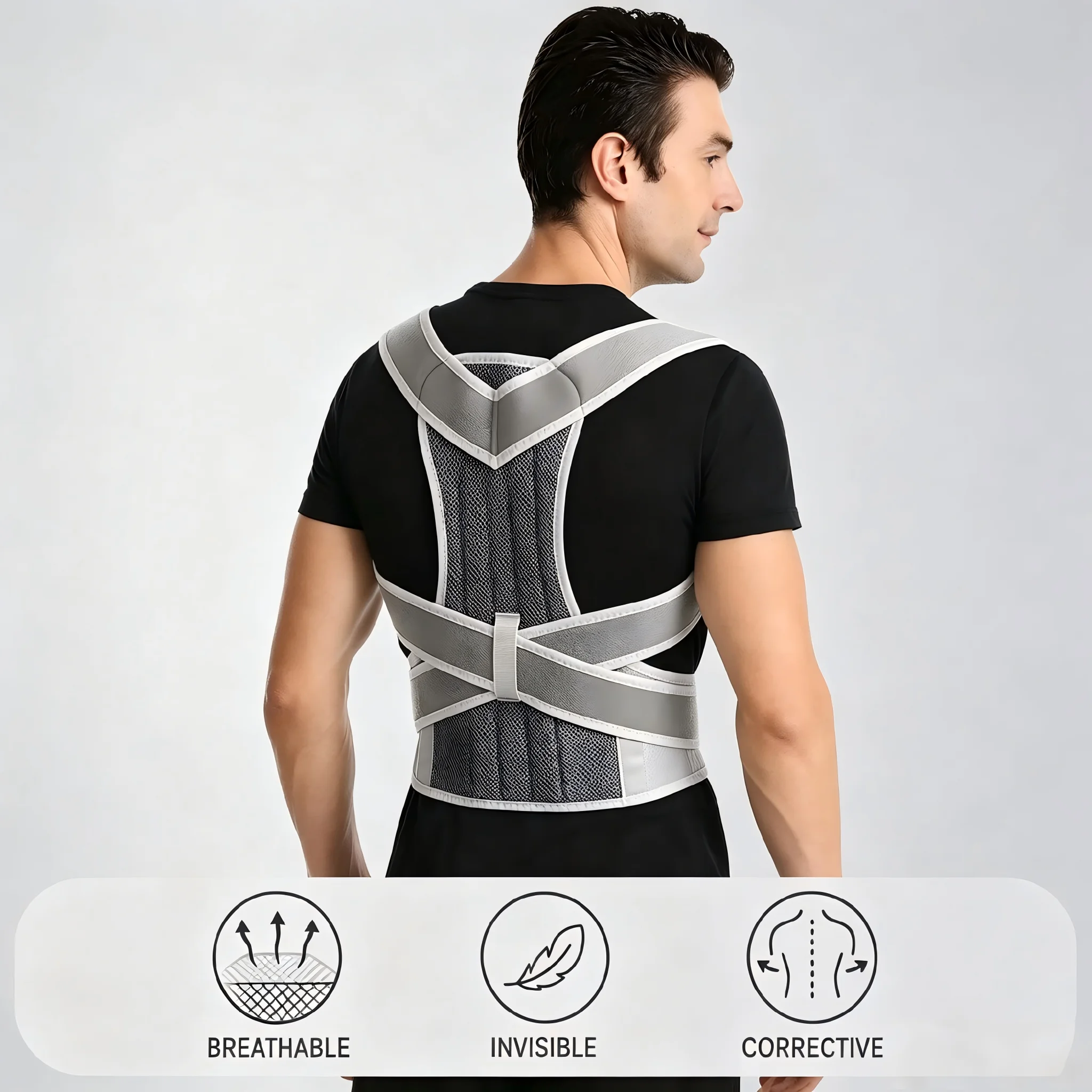Posture Pole Corrector - Adjustable Posture Corrector Back Support Brace