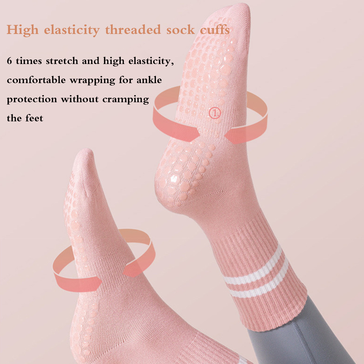 Pilates Socks with Grips for W - Pilates Yoga And Barre recension och pris