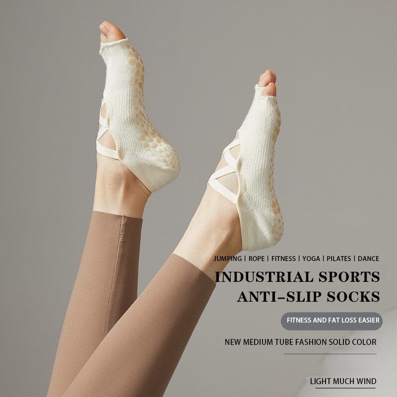 Ladies Yoga Socks Non Slip Gri - Pilates Yoga And Barre recension och pris