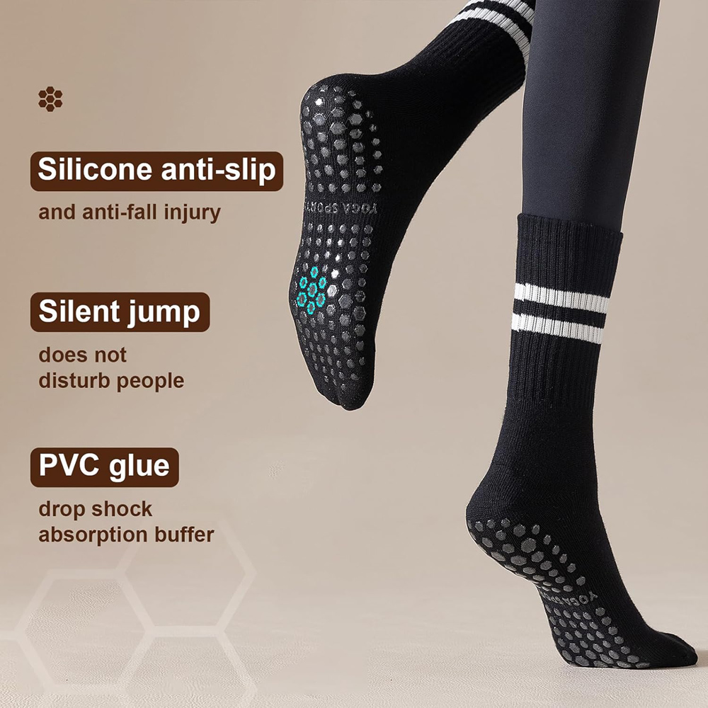 Yoga Pilates Socks with Grips  - Pilates Yoga And Barre recension och pris