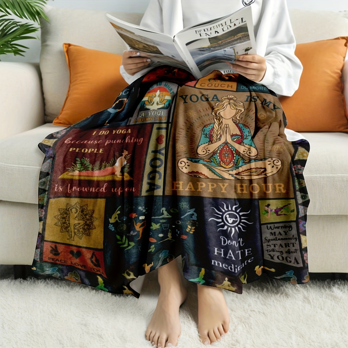 Yoga Blanket, Inspirational Qu - Pilates Yoga Quotes recension och pris