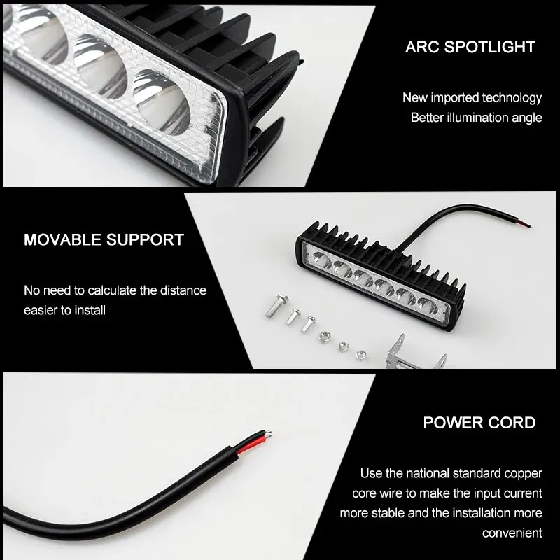 LED Work Light Strip Shape Lig - Head Racket Boom recension och pris